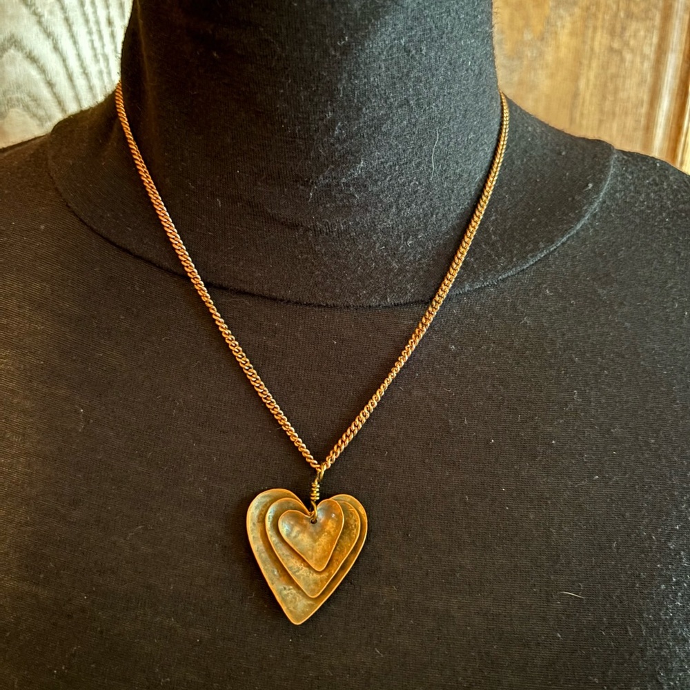 Layered Heart Necklace - Picture 2 of 5